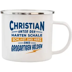H&H Echter Kerl Emaille-Becher Christian