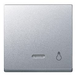 Merten Wippe mit Kontrollfenster und Aufdruck Licht, System M (aluminium matt)