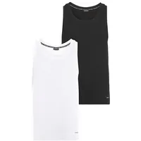 Bruno Banani Muscleshirt in Rippenqualität Gr. 5XL, schwarz weiss,