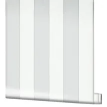 Marburg Vliestapete Streifen grau/weiß 53 cm x 10 m