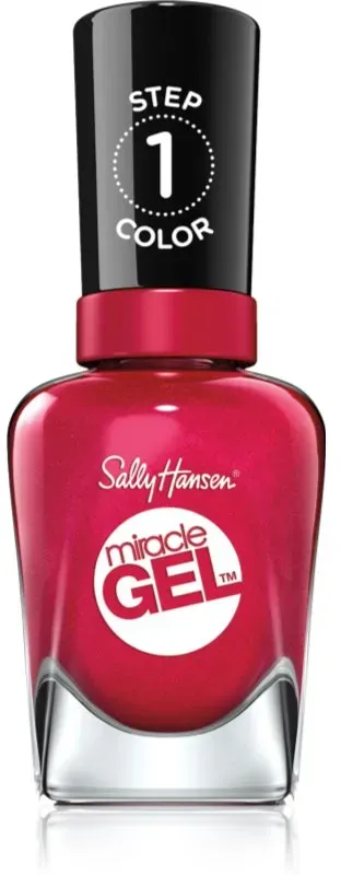 Sally Hansen Miracle GelTM Gel-Lack für Fingernägel - keine UV/LED Lampe erforderlich Farbton 469 Bordeaux Glow 14,7 ml