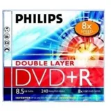 Philips 8710895992114 8.5GB DVD+R DL 5 Zoll DVD in weiß - DVD+RW (8,5 GB, DVD+R DL, 120 mm, 5 x 240 min, 8 x)