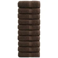 VidaXL Premium-Gästetücher solund 10 Stk. Braun 30x50 cm 600