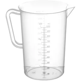 HENDI Messbecher, mit Skalierung, ergonomischer Griff, bruchsicher, 1L, ø110x(H)170mm,