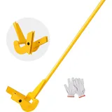 Vevor Palettenbrecher 114,3cm Lattenheber 907kg Tragfähigkeit Brechstangen Q235 Kohlenstoffstahl Abbruch-& Hebelstange inkl.Handschuhe Pallet Buster Universalkonstruktion