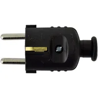 N & L 18490 Schutzkontaktstecker Kunststoff 230 V Schwarz