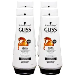 Schwarzkopf Gliss Total Repair Reparatur-Spülung 200 ml, 6er Pack