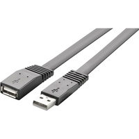 Renkforce USB-Kabel USB 2.0 USB-A Stecker, USB-A Buchse 2.00 m Schwarz hochflexibel RF-4096134