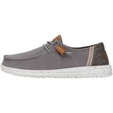 Hey Dude HEYDUDE - Wendy Washed Canvas Damen - Slip on Flache Schuhe - Mokassin Stil, Grey, 41 EU - 41 EU