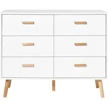 Beliani Newark III 100 x 80 x 39 cm Weiß/Braun