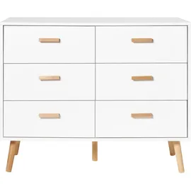 Beliani Newark III 100 x 80 x 39 cm Weiß/Braun
