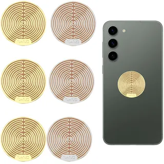 6 Stück Strahlenschutz Handy Aufkleber, EMF Schutz Abschirmung Strahlung, BlockerAnti-Strahlung Aufkleber, geeignet für Handys, Tablets, Notebooks und andere elektronische Geräte(Golden+Silber)