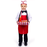 Dress Up America Hot-Dog-Verkäufer-Kostüm – Kinder-Kellner-Kostüm-Set – Halloween-Kostüm für Jungen