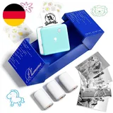Phomemo Mini Drucker, P2S Aufkleber Drucker 300 DPI Mini Thermodrucker Bluetooth