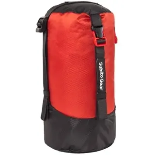 Sanmum Nylon Kompressionssack, Ultraleichter Schlafsack Aufbewahrungstasche für Camping, Wandern, Rucksackreisen, Reisen (Rot(4-6L))