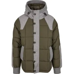 Winterjacke BRANDIT "Brandit Brandit Men Garret Jacket", Herren, Gr. XL, grün (olive, grau), 78% Baumwolle, 22% Polyamid, unifarben, klassisch, normal, ohne Ausschnitt, Langarm, Jacken