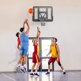 sportnow Basketballkorb Schwarz 110 x 80 x 75 cm