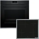 Bosch Einbau-Backofen-Set, HBA271BB3 + PIF64KBB5E, Einbau-Backofen, Induktionskochfeld