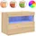 vidaXL TV-Wandschrank mit LED-Leuchten 60x30x40 cm Braun Holz