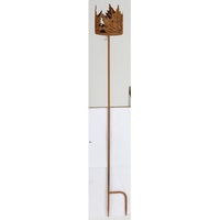 Buri Gartenstecker Kerzenhalter Blätter 102cm Dekoration Erdspieß Stab Figur