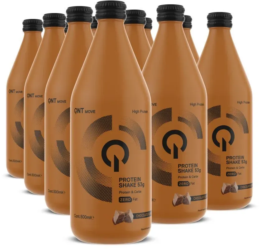 QNT Protein Shake (53g Protein) Glasflasche Schokolade