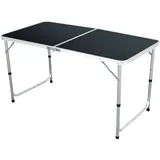 Mojawo XXL Campingtisch schwarz klappbar Alu 120x60x58/70cm