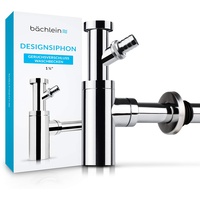 Bächlein Premium Design Siphon für Waschbecken & Waschtisch [Universalgröße mit Geräteanschluss] Premium Design Siphon fürs Waschbecken
