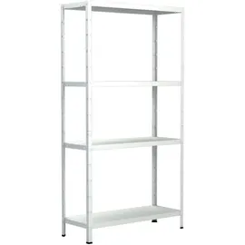 SCHULTE Regalwelt Steckregal Holz/Metall/Stahl 180x80x40 cm weiß 4 Fachböden