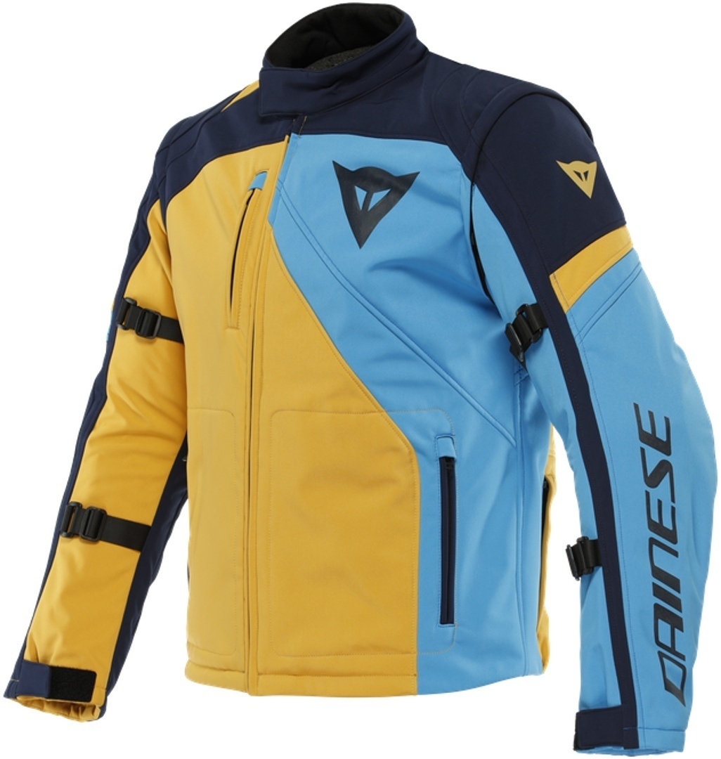 Dainese Ranch Tex Motorfiets textiel jas, blauw-geel, 50