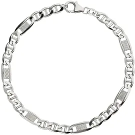 Jobo Panzer-Steg-Armband Silber 19 cm