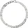 Jobo Panzer-Steg-Armband Silber 19 cm
