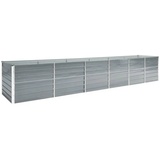 vidaXL Garten-Hochbeet Verzinkter Stahl 480x80x77 cm Grau