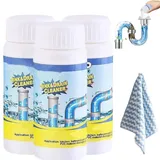 Vollstern Abflussreiniger Schaum Extra Stark, Rohrreiniger Extrem Stark, Wild Sink und Drain Cleaner, Starker Rohrreiniger gegen Verstopfungen & Gerüche, für Küche, Bad, Toilette (3PC)