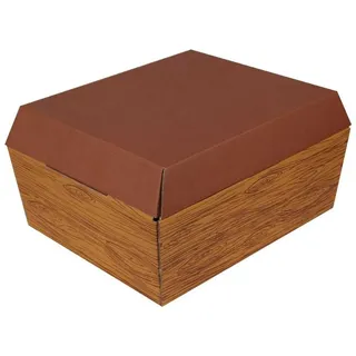 BestLivings Haustiersarg, Tiersarg in vers. Größen, aus Wellkarton (biologisch abbaubar) - Tiersarg Bedruckt M - 300x250x150mm - Design: Holz