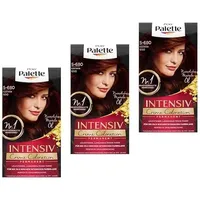 3x Poly Palette Intensiv Creme Coloration 5-680/650 Kastanie permanente Haarfarbe für leuchtende langanhaltende Farbbrillanz Für bis 8 Wochen intensiven Farbglanz,115ml (3er Pack)