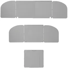 PRO PLUS Windschutz Gaskocher und Grills L 32/62 x T28,5 x H 25cm Spritzschutz mit Tasche