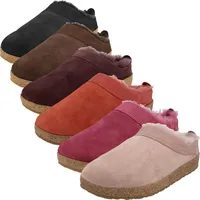 Haflinger Lammfellclog Snowbird Filzpantoffel Hausschuh Pink (Burgund 60), Gr 37