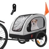 Sepnine Hundeanhänger für Fahrrad,Fahrradanhänger Hunde,Mit Reflektor und Bremse,600D Oxford Canvas Geschützt vor Regen,Maximale Belastung 40kg