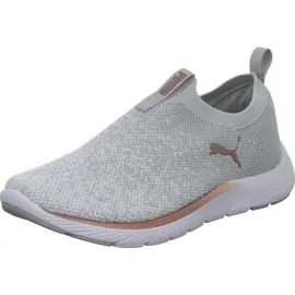 Puma Softride Remi Slip-on Knit Wn's Road Running Shoe, Ash Gray Puma White Rose Gold, 41