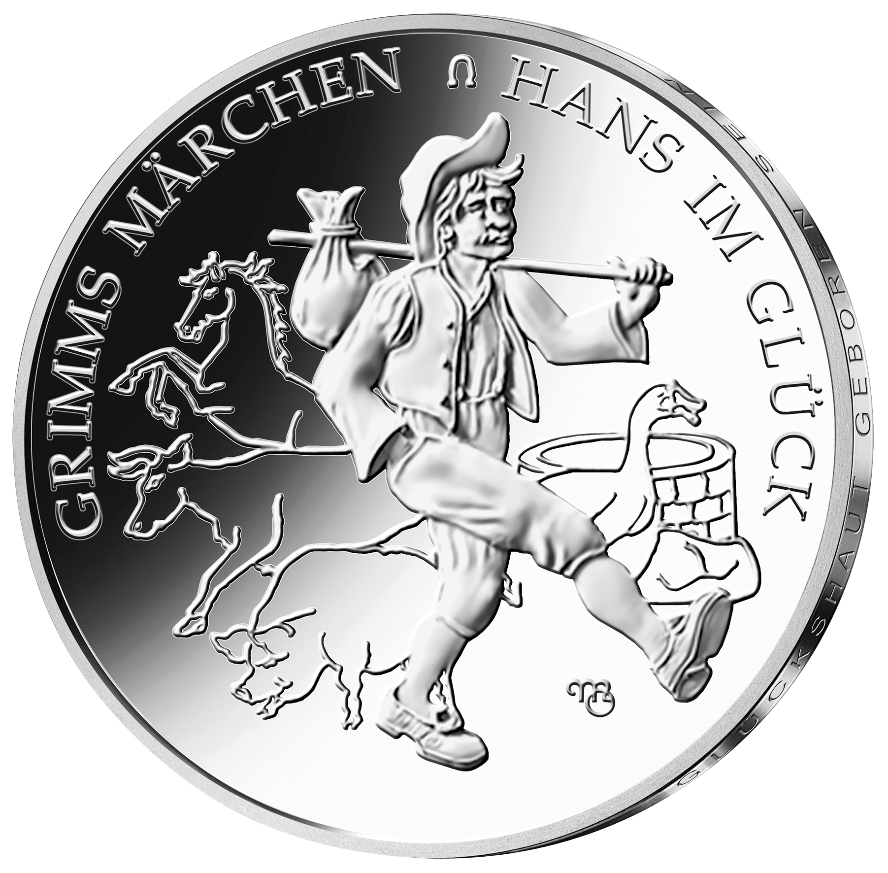 Die offizielle deutsche 20-Euro-Gedenkmünze "Grimms Märchen: Hans im Glück" aus massivem Silber - Ihr Start in die Sammlung der offiziellen deutschen Silber-Gedenkmünzen ab 2016