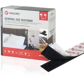 Velcro Klebeband Haken & Flausch 50 mm x 25 m Schwarz