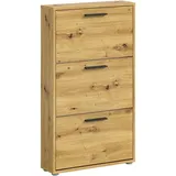 CARRYHOME Schuhkipper Eiche Artisan, Kunststoff, 59x103x17 cm, Typenauswahl, stehend, Garderobe, Schuhaufbewahrung, Schuhkipper