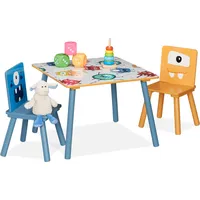 Relaxdays 3-teilige Kindersitzgruppe Monster-Motiv