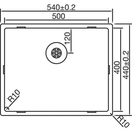 Solido Cablpp50r10 rechts Einbau Flächenbündig Edelstahl Handbetätigung 440 x 185 mm