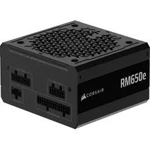 Corsair RM650e (2025) Modulares, geräuscharmes ATX-Netzteil mit 12V-2x6-Kabel - ATX 3.1- und PCIe 5.1-kompatibel, Cybenetics Gold-Effizienz, 105°C-Kondensatoren, moderner Standby-Modus - Schwarz