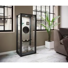 VCM Vitrine Kavisa 50 x 38 x 114,5 cm Schwarz