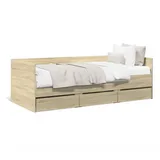 vidaXL Tagesbett mit Schubladen Sonoma-Eiche 90x200 cm Holzwerkstoff - Braun