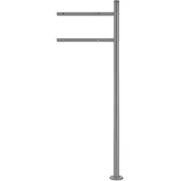 ML-Design Briefkastenständer Briefkasten Standfuß Ständer Freistehend Edelstahl Silber