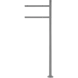 ML-Design Briefkastenständer Briefkasten Standfuß Ständer Freistehend Edelstahl Silber