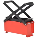vidaXL Papierbrikettpresse Stahl 34x14x14 cm Schwarz und Rot